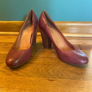 Burgundy Madewell Heels